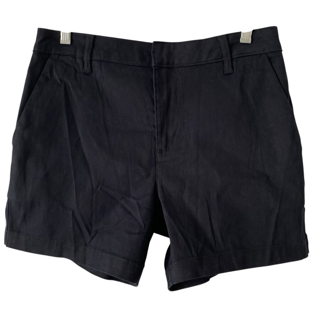 NEW BANANA REPUBLIC Chino Shorts Size 10 Black Business Casual